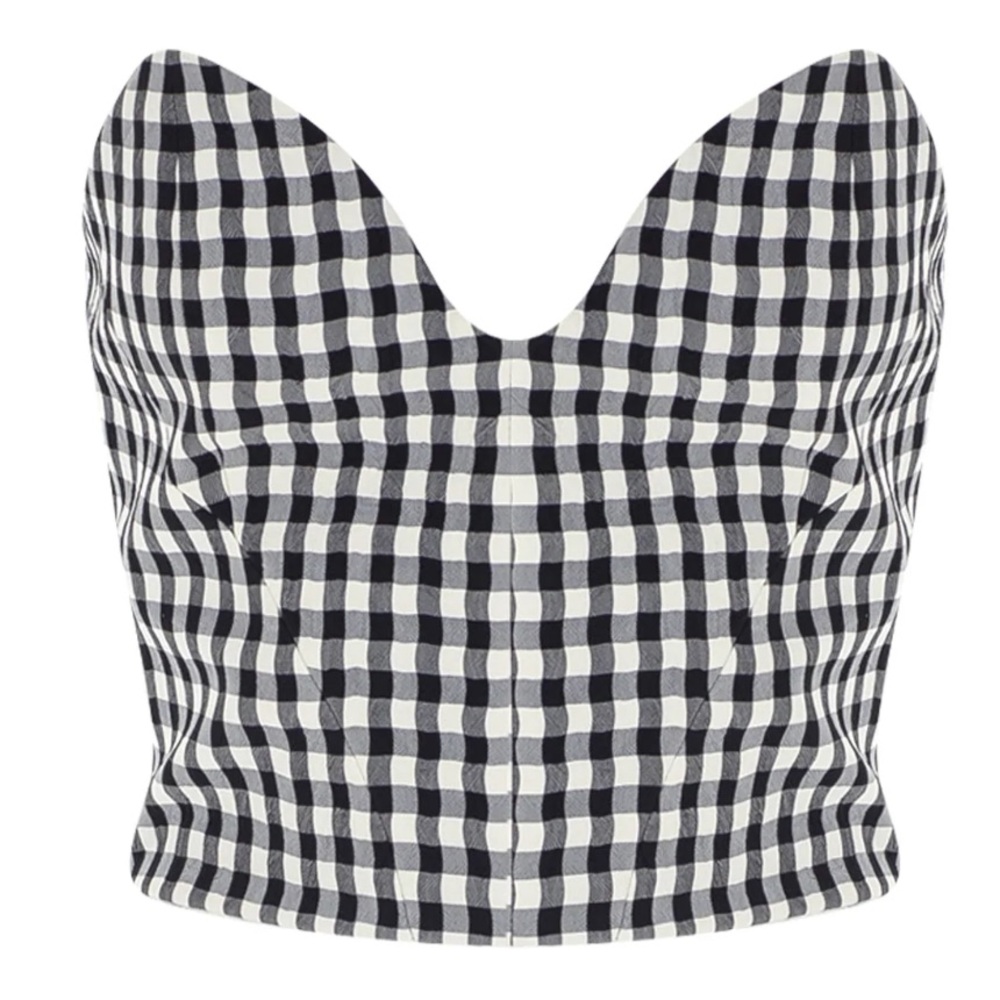 Muse For All Checkered Black and White Bustier in Small